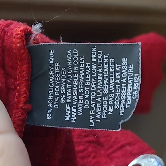 Tonia Debellis red textured heavyweight off center zip hooded jacket - Picture 7 of 7